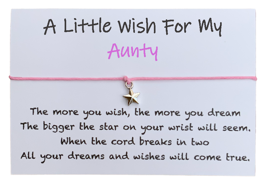 Aunty Wish Bracelet | Heart Charm | Birthday Christmas Gift for Aunty  Sister | eBay